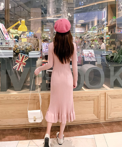 「Ulysses」 ニットワンピース F ベージュ レディース_画像4