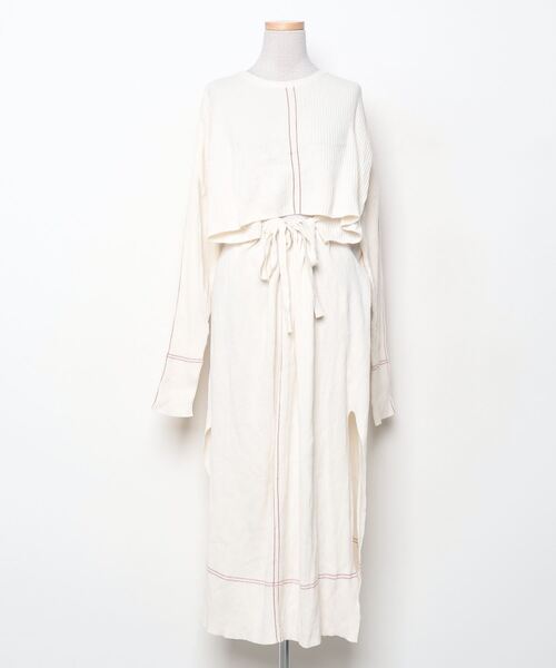 TAN 「TAN」 ニットワンピース FREE オフホワイト レディース  
