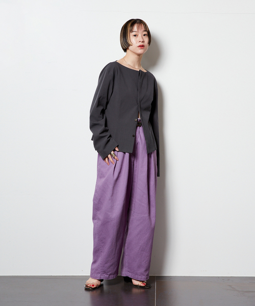 ブラウス シャツ “O”COTTON HIGH TWIST COMPACT シャツ レディース
