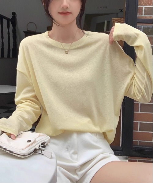 Per sist ence（パーシエンス） tシャツ ロングスリーブシアートップス