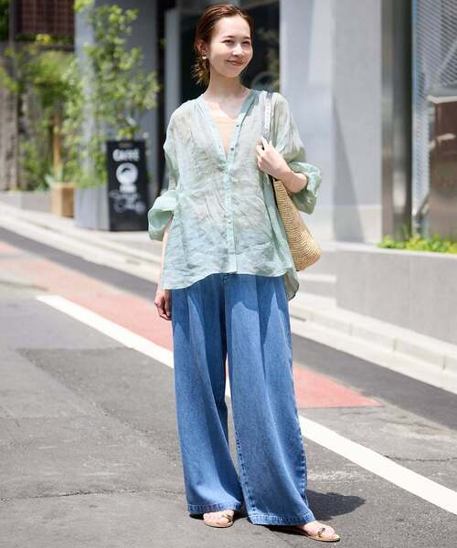 SLOBE IENA ブラウス シャツ ラミースキッパーシャツ レディース