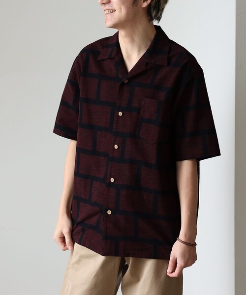 fennica（フェニカ） シャツ 久留米絣 開襟シャツ メンズ : ZOZOTOWN