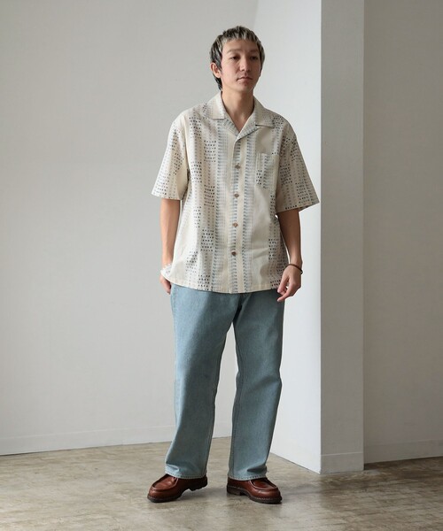 fennica（フェニカ） シャツ 久留米絣 開襟シャツ メンズ : ZOZOTOWN