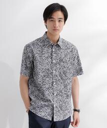 ストライプ花柄プリント半袖Tシャツ TAKEO KIKUCHI（タケオキクチ） シャツ ストライプ小花プリント 半袖