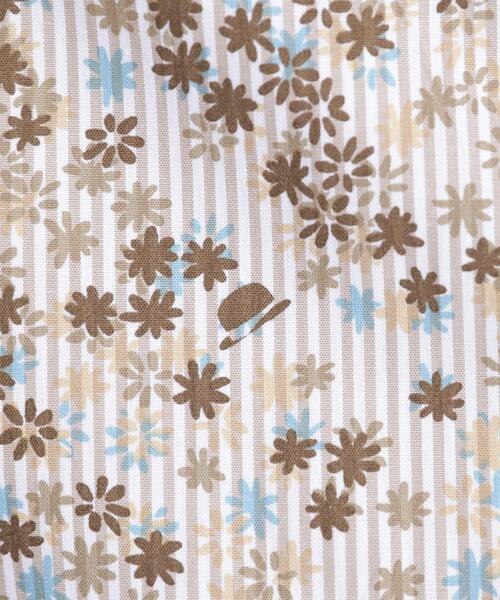 TAKEO KIKUCHI（タケオキクチ） シャツ ストライプ小花プリント 半袖