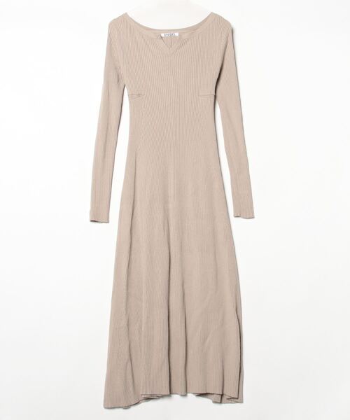 スナイデル　ワンピース　beige SNIDEL（スナイデル） ニットワンピース FREE ベージュ レディース