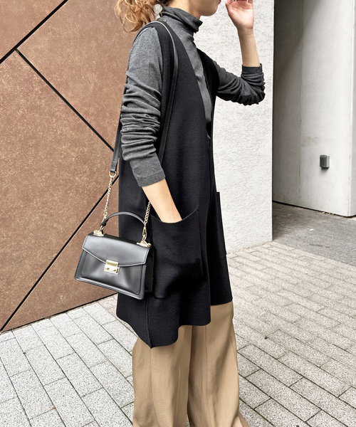 「Spick & Span」 ニットベスト FREE ブラック レディース Spick＆Span 「Spick & Span」 ニットベスト FREE ブラック