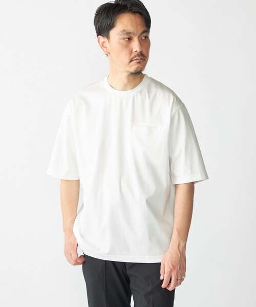 SHIPS for women / シップスウィメン 〈接触冷感〉ポンチ ドルマン TEE SHIPS Colors:〈接触冷感・UVカット〉ビッグロゴ ドルマン T
