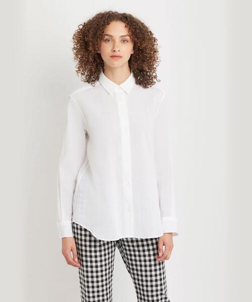 ブラウス シャツ コットン 長袖 シャツ ”Saori” レディース