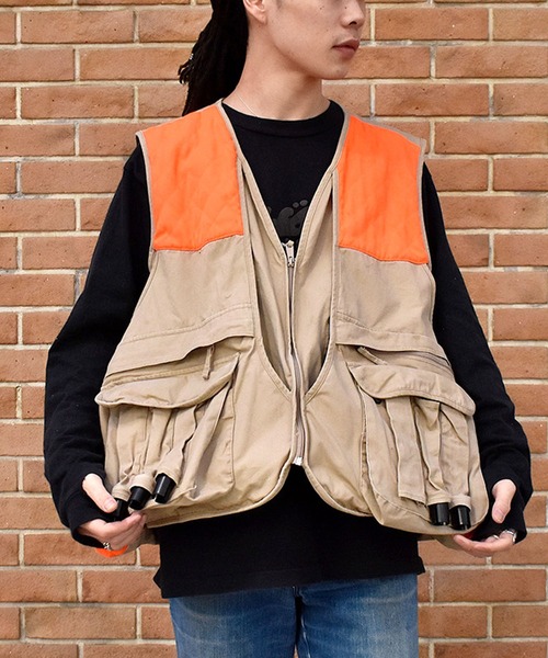 【激レア】映画　リバーシブルベスト　キルティング　ヴィンテージ　古着 古着 80s USA製 BIG SMITH パデッド ナイロン キルティング ワーク