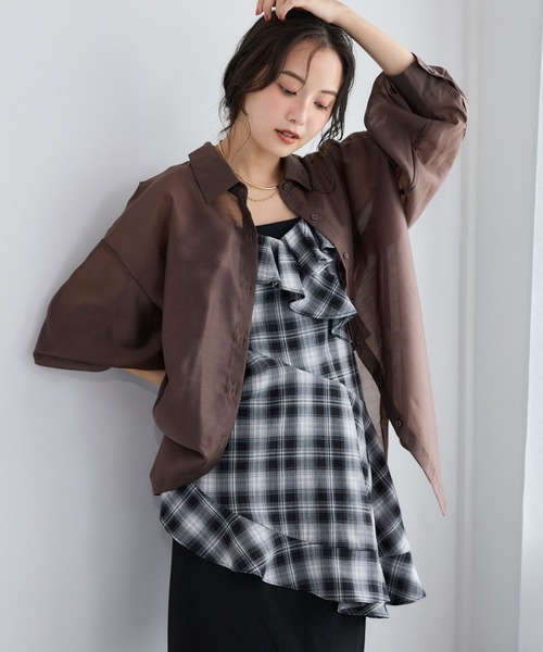 mysty woman（ミスティウーマン） ブラウス シャツ 夏 「再入荷/洗濯機