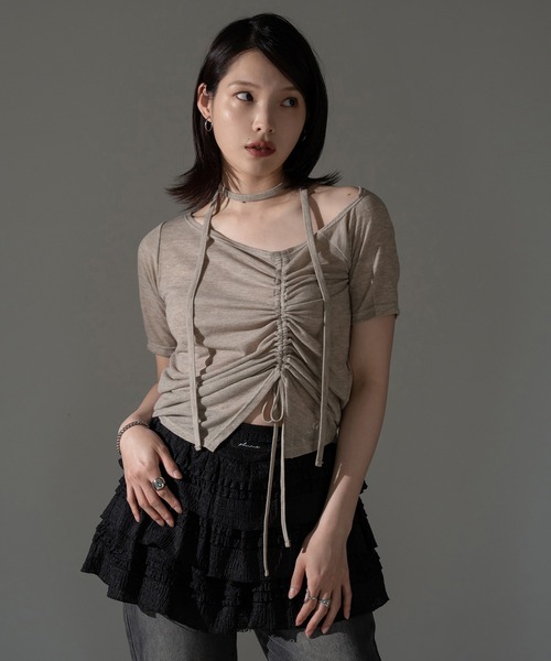 apres jour mignon（アプレジュールミニョン） tシャツ ドロスト