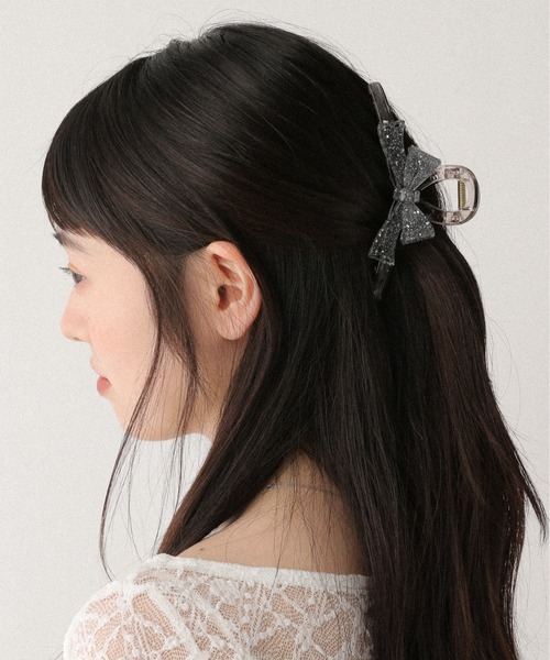 Heather（ヘザー） ヘアクリップ ラメリボンバンス 526046 : ZOZOTOWN