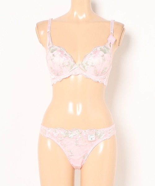 Sanei ブラジャー ショーツセット 「美谷間＆丸胸を叶える！ナチュ盛り