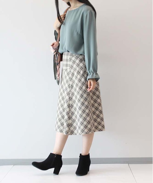 「fleur by mint breeze」 長袖ブラウス M グリーン レディース_画像6