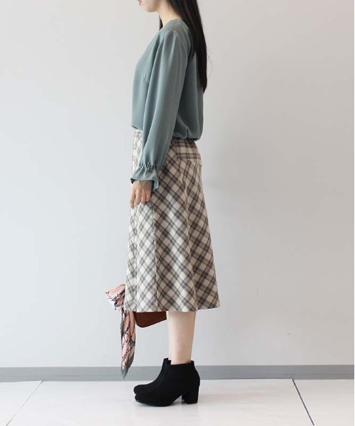 「fleur by mint breeze」 長袖ブラウス M グリーン レディース_画像7