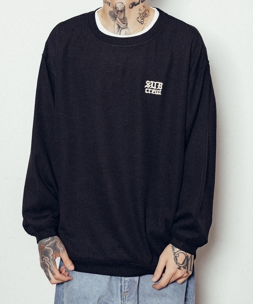 Subciety（サブサエティ） tシャツ Knit-sew pullover メンズ