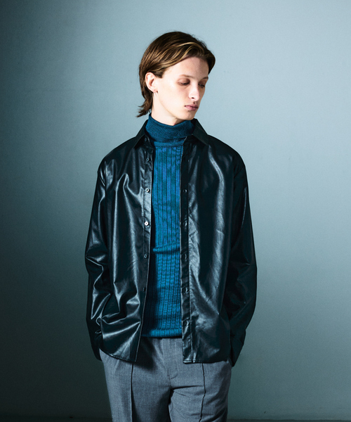 5351 POUR LES HOMMES シャツ 「シンセレザー」エコレザー 長袖