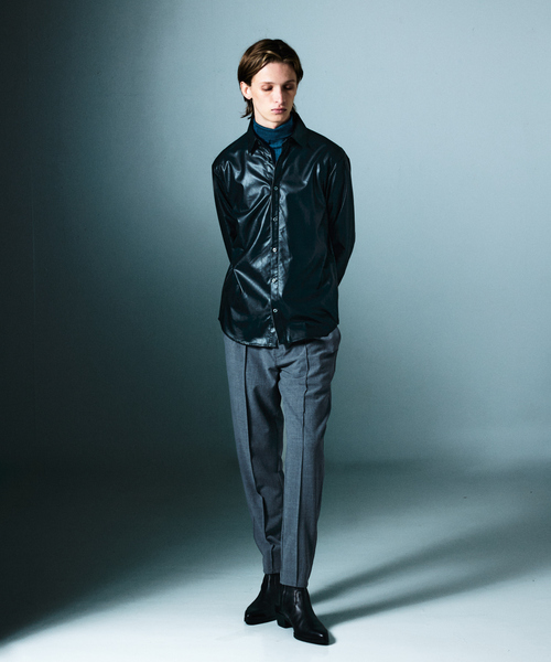 5351 POUR LES HOMMES シャツ 「シンセレザー」エコレザー 長袖
