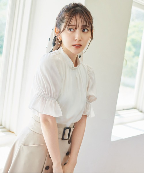 「PROPORTION BODY DRESSING」 7分袖ブラウス SMALL ホワイト レディース_画像3