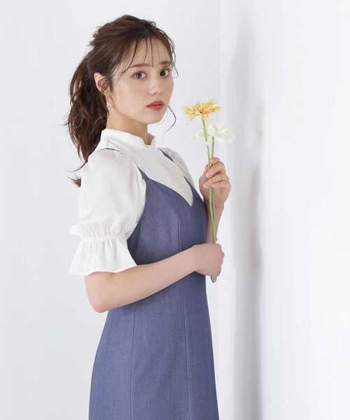 「PROPORTION BODY DRESSING」 7分袖ブラウス SMALL ホワイト レディース_画像6