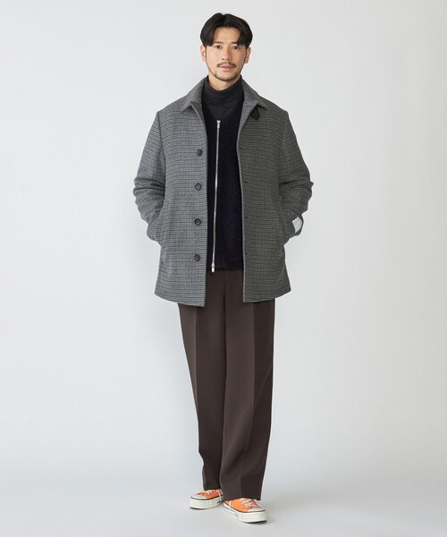 SHIPS」 SHIPS◇ピーコート/38/ウール/GRY/無地 ピーコート LARGE