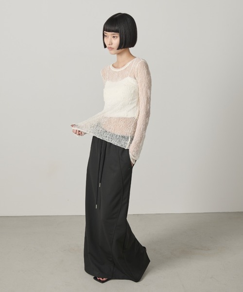 AIC. シアーレースロングスリーブトップス レディース : ZOZOTOWN