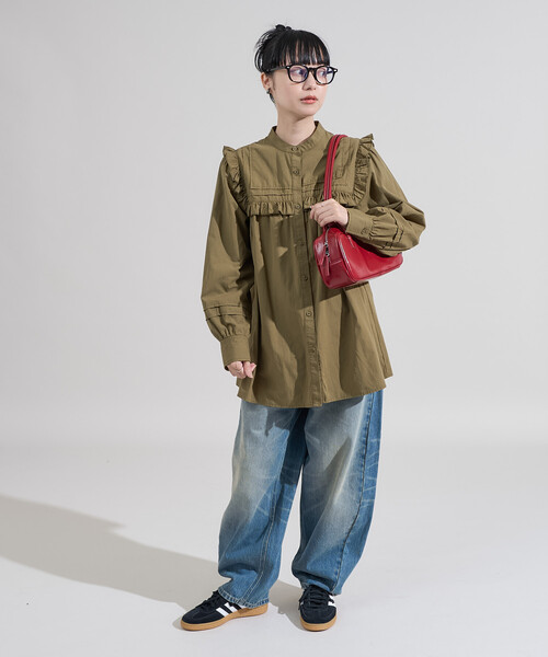 ブラウス シャツ スクエア スタンドフリルブラウス レディース | FREAK'S STORE | 13