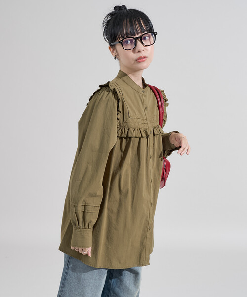 ブラウス シャツ スクエア スタンドフリルブラウス レディース | FREAK'S STORE | 20