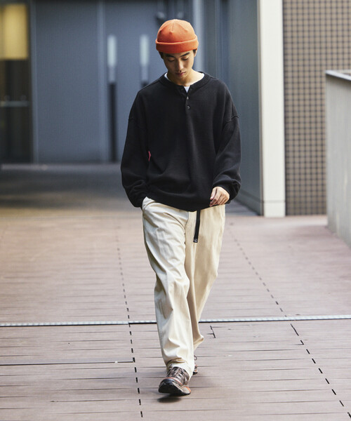 現行完売品✨45R スムースの908ヘンリー　ブラック　ヘンリーネックニット FREAK'S STORE（フリークスストア） セーター ニット 限定展開