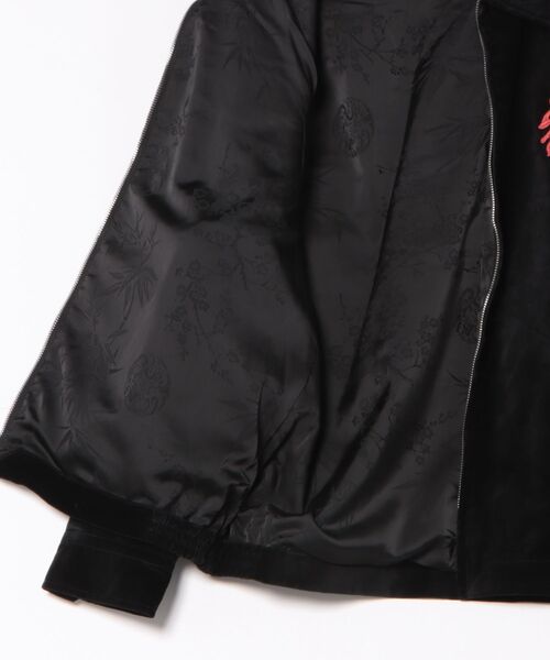 HOUSTON ブラック スカジャン L HOUSTON（ヒューストン） スカジャン HOUSTON / COTTON VELVETEEN