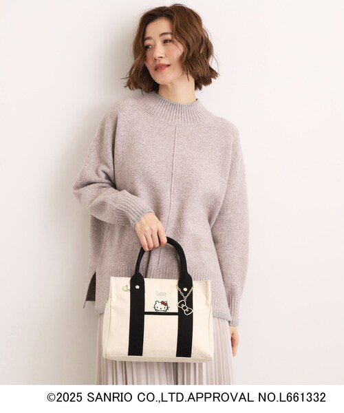 トートバッグ 「ハローキティ」Lee別注ポケット刺繍スクエアトート