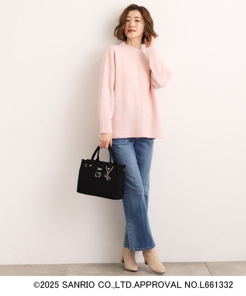 トートバッグ 「ハローキティ」Lee別注ポケット刺繍スクエアトート トートバッグ 「ハローキティ」Lee別注ポケット刺繍スクエアトート
