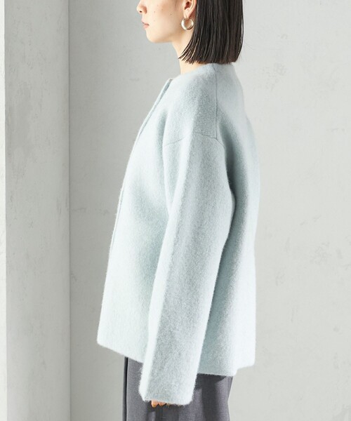 SHIPS（シップス） ノーカラーコート コート フォックス ブレンド ノー