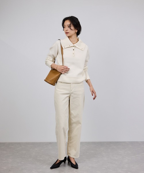 ROPE'（ロペ） ニット セーター 接結ウールドットボタンハイネック