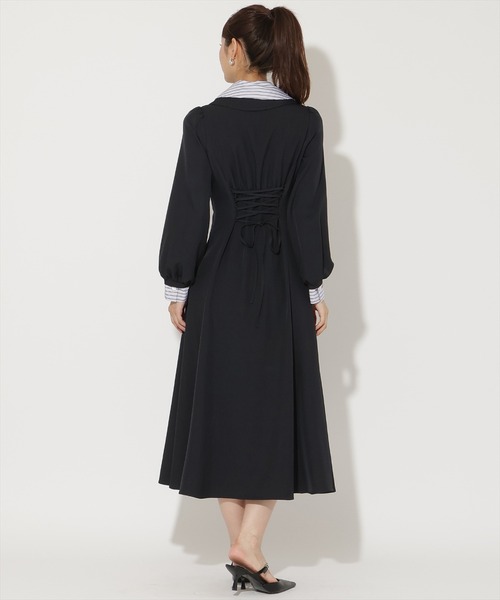 AND COUTURE（アンドクチュール） ワンピース レイヤード襟フロントZIP
