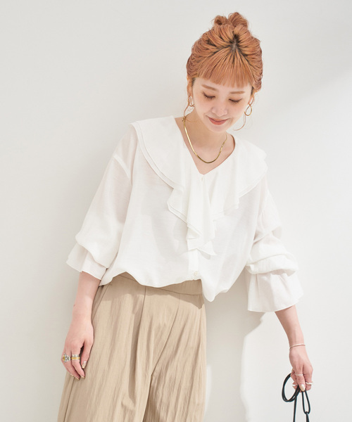 B.C STOCK（ベーセーストック） ブラウス シャツ 「追加」「WEB限定