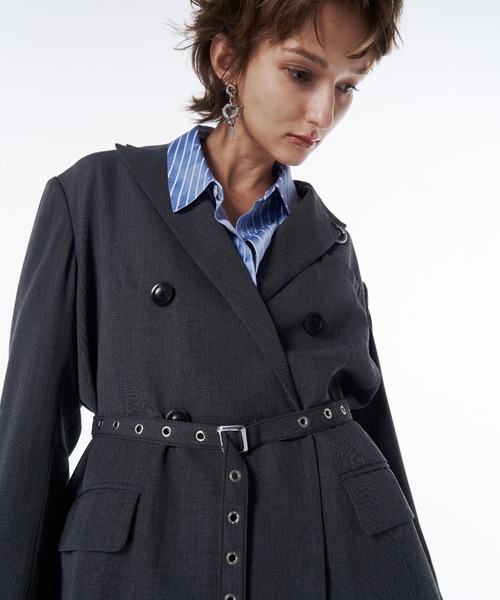 josemoon BELTED TAILORED JACKET