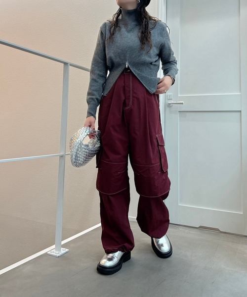 CFT. カーゴパンツ ステッチサスペンダーカーゴパンツ レディース