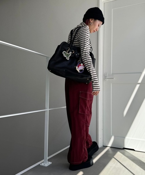 CFT. カーゴパンツ ステッチサスペンダーカーゴパンツ レディース