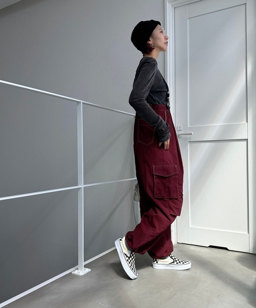 CFT. カーゴパンツ ステッチサスペンダーカーゴパンツ レディース