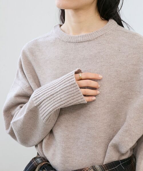 le.coeur blanc（ルクールブラン） ワンピース ネックが選べるニット