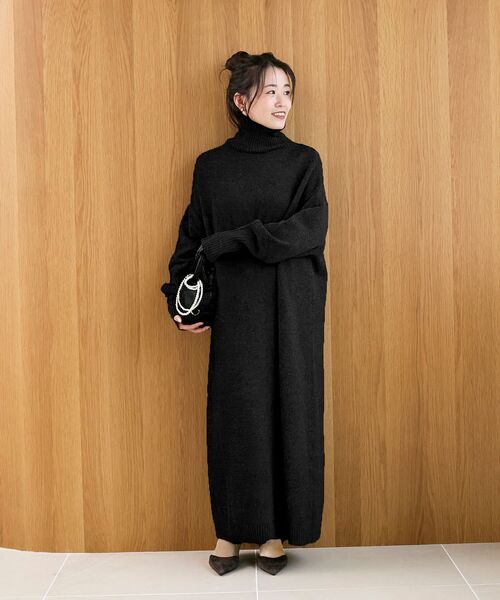 le.coeur blanc（ルクールブラン） ワンピース ネックが選べるニット