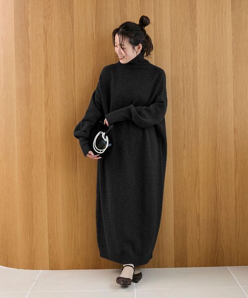 le.coeur blanc（ルクールブラン） ワンピース ネックが選べるニット