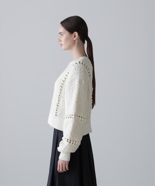 【未使用級】ADORE ミックスパターンニット 24年トップス ニット ADORE（アドーア） ニット セーター ミックスヤーンニット レディース