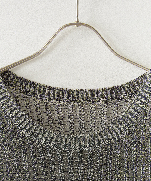 「Theater code」 ノースリーブニット M ブラック メンズ_画像2