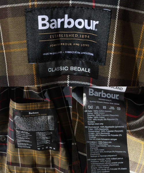 マウンテンパーカー ウインドブレーカー Barbour BEDALE CLASSIC WAX JACKET バブアー ビデイル ワックスジャケットの画像