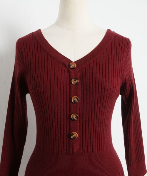 「tocco closet」 ニットワンピース M ブラック レディース_画像6