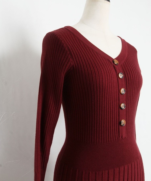 「tocco closet」 ニットワンピース M ブラック レディース_画像8