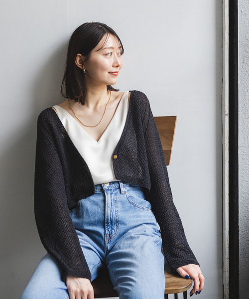 NOBLE（ノーブル） カーディガン FREE ブラック レディース : ZOZOTOWN